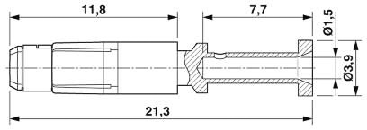 1621576 Phoenix Contact Female Crimp Circular Connector Contact, Contact Size 2 mm, Wire Size 0.25mm², 1 mm²