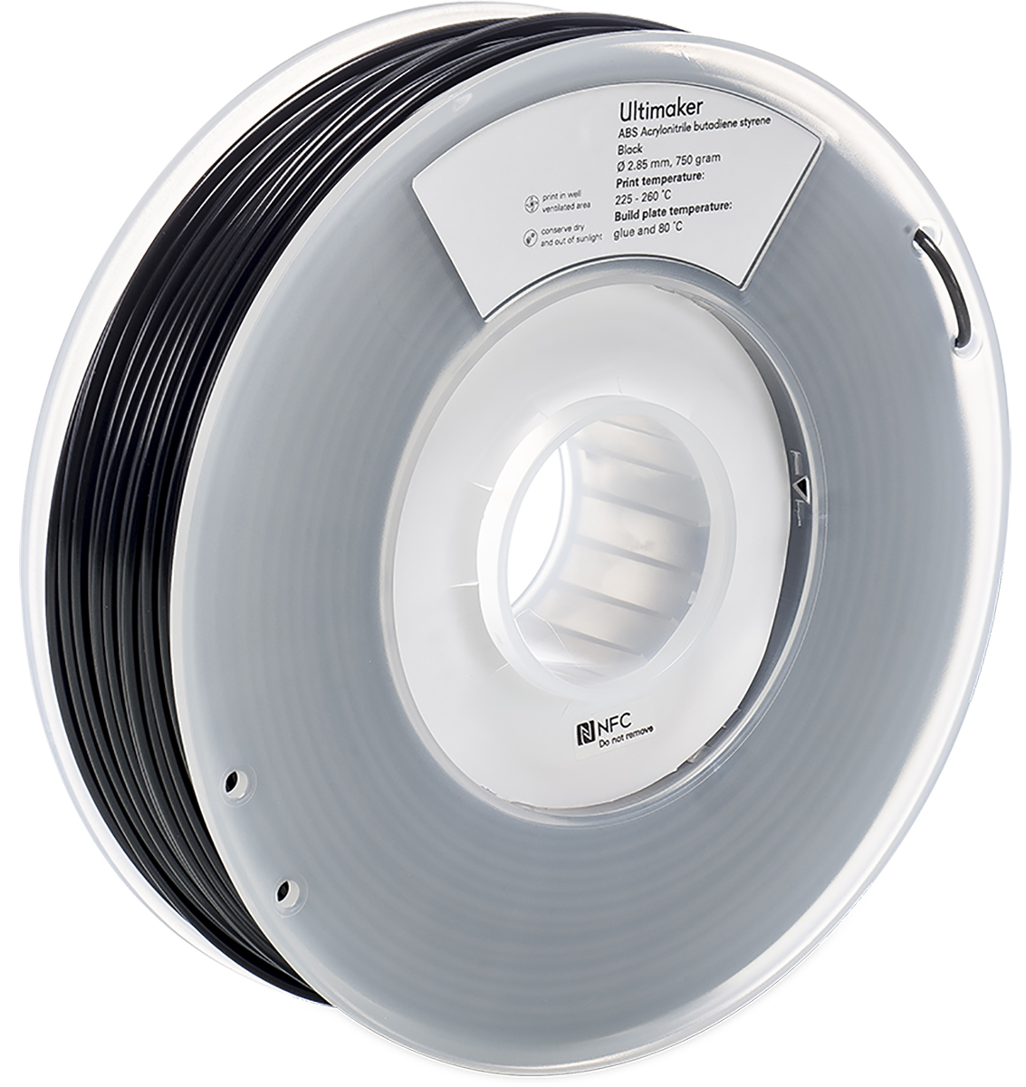 Ultimaker 2.85 mm Black ABS 3D Printer Filament, 750 g