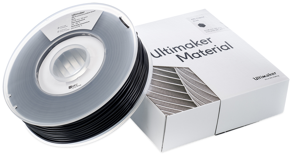 1621 Ultimaker 2.85 mm Black ABS 3D Printer Filament, 750 g