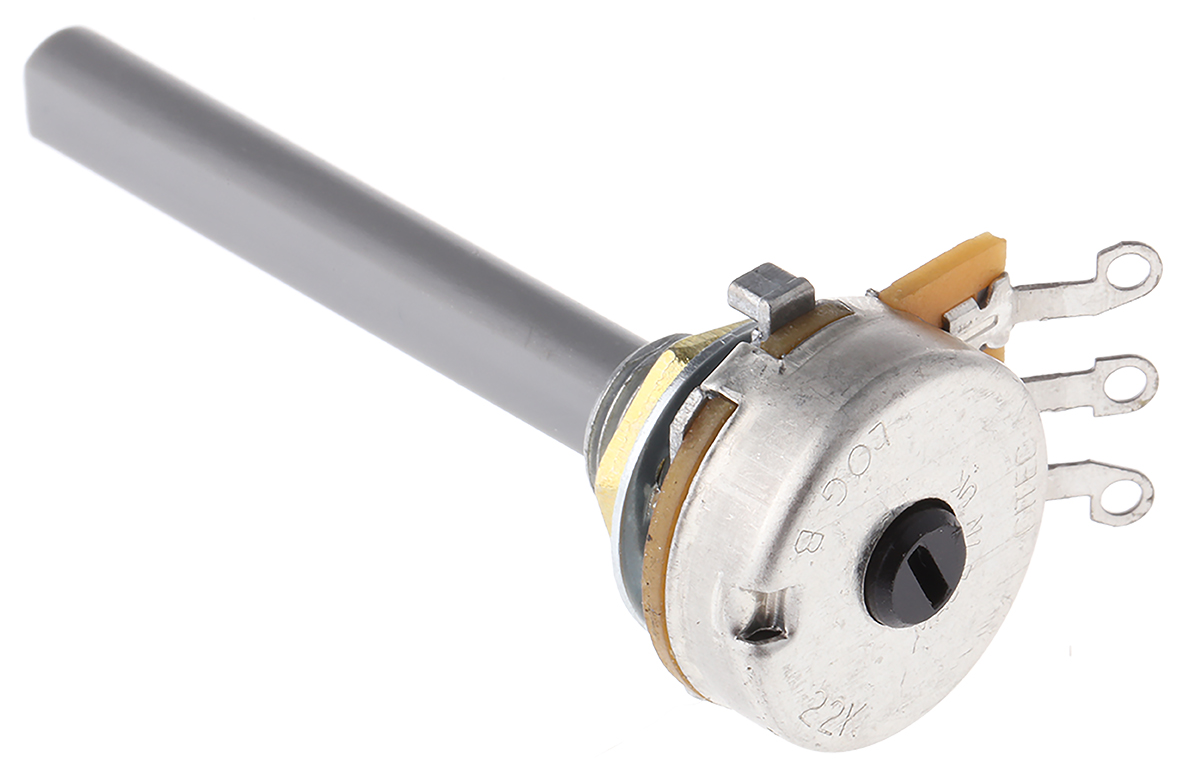TE Connectivity 23 22 kΩ Rotary Potentiometer 1-Turns 1-Gang Panel Mount, 1624156-2