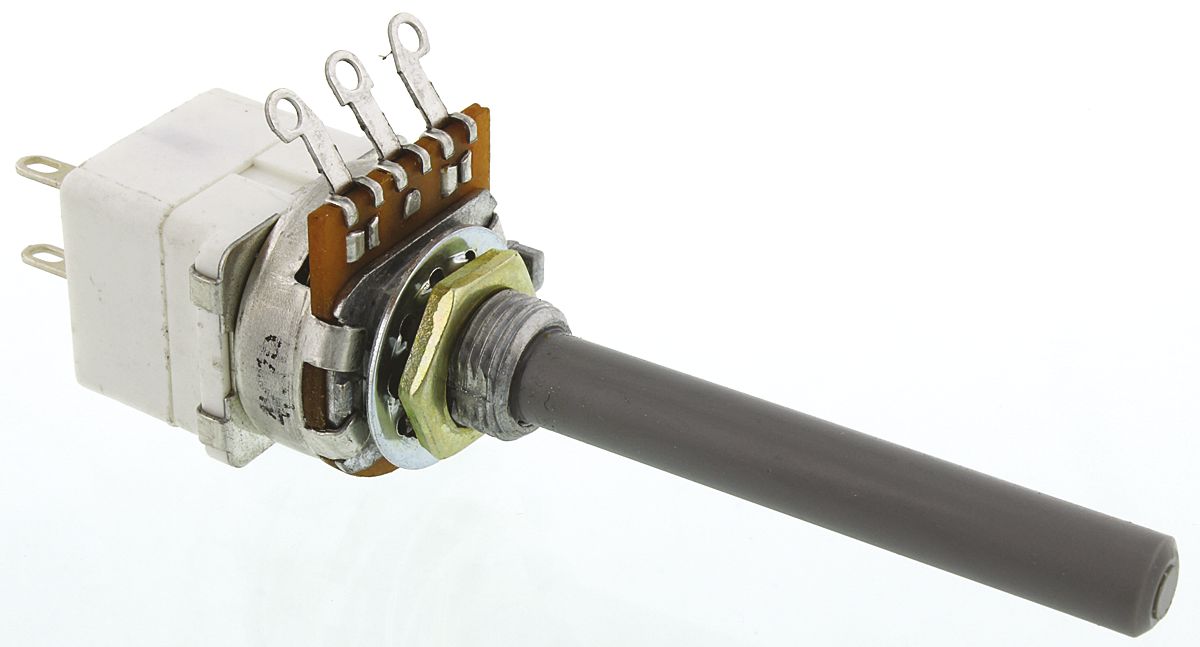 TE Connectivity 23 4.7 kΩ Rotary Potentiometer 1-Turns 1-Gang Panel Mount, 1624209-2