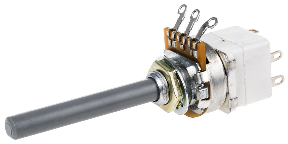 TE Connectivity 23 47 kΩ Rotary Potentiometer 1-Turns 1-Gang Panel Mount, 1624210-3