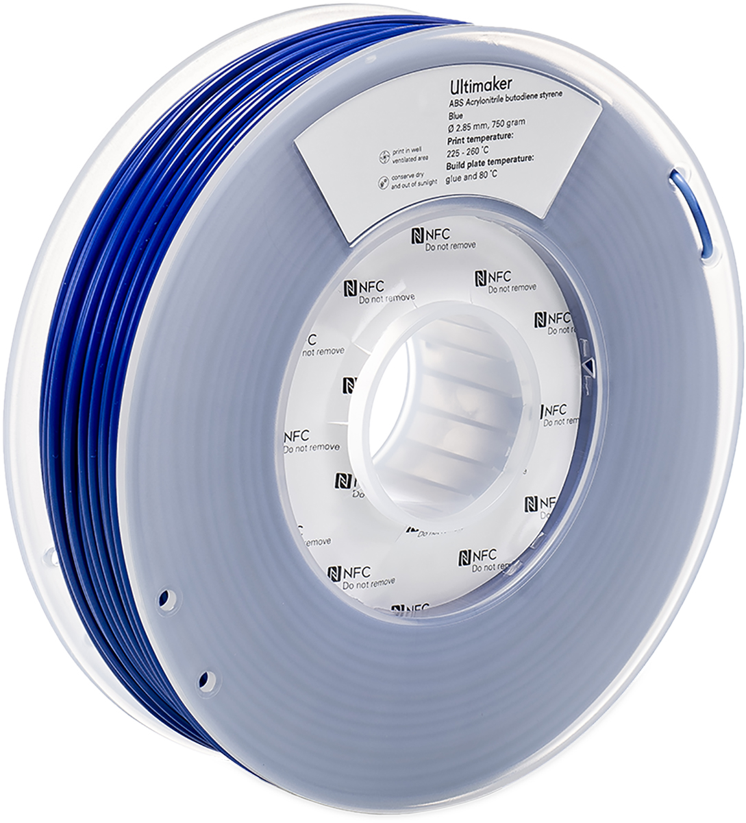 Ultimaker 2.85 mm Blue ABS 3D Printer Filament, 750 g