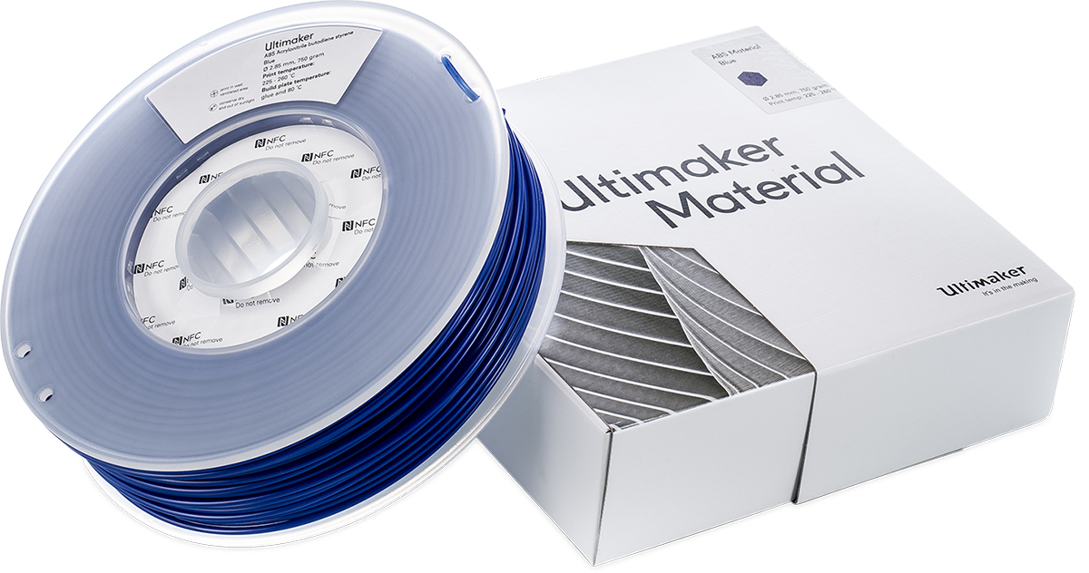 1624 Ultimaker 2.85 mm Blue ABS 3D Printer Filament, 750 g