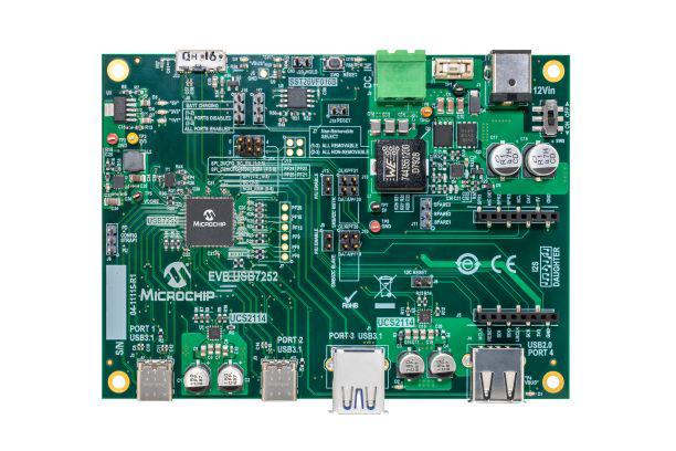 Microchip EVB-USB7252 Evaluation Kit EV33X03A Evaluation Kit for EVB-USB7252 EV33X03A