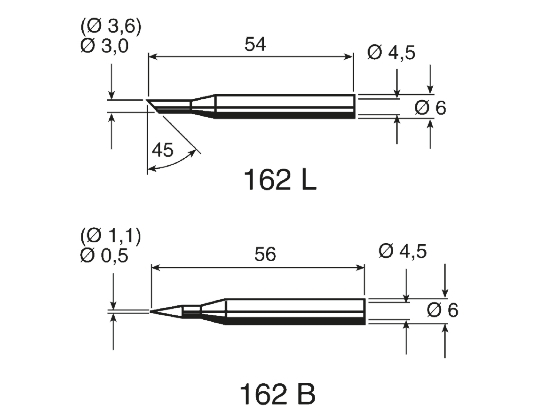 Ersa 3 mm Hoof 54 mm Soldering Iron Tip for use with Multitip C15, Tip 260