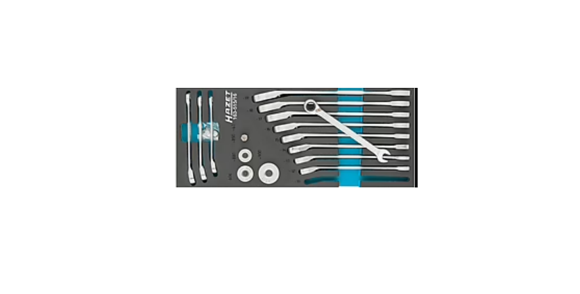 HAZET 16-Piece Wrench Set, 9 mm, Chrome Vanadium Steel