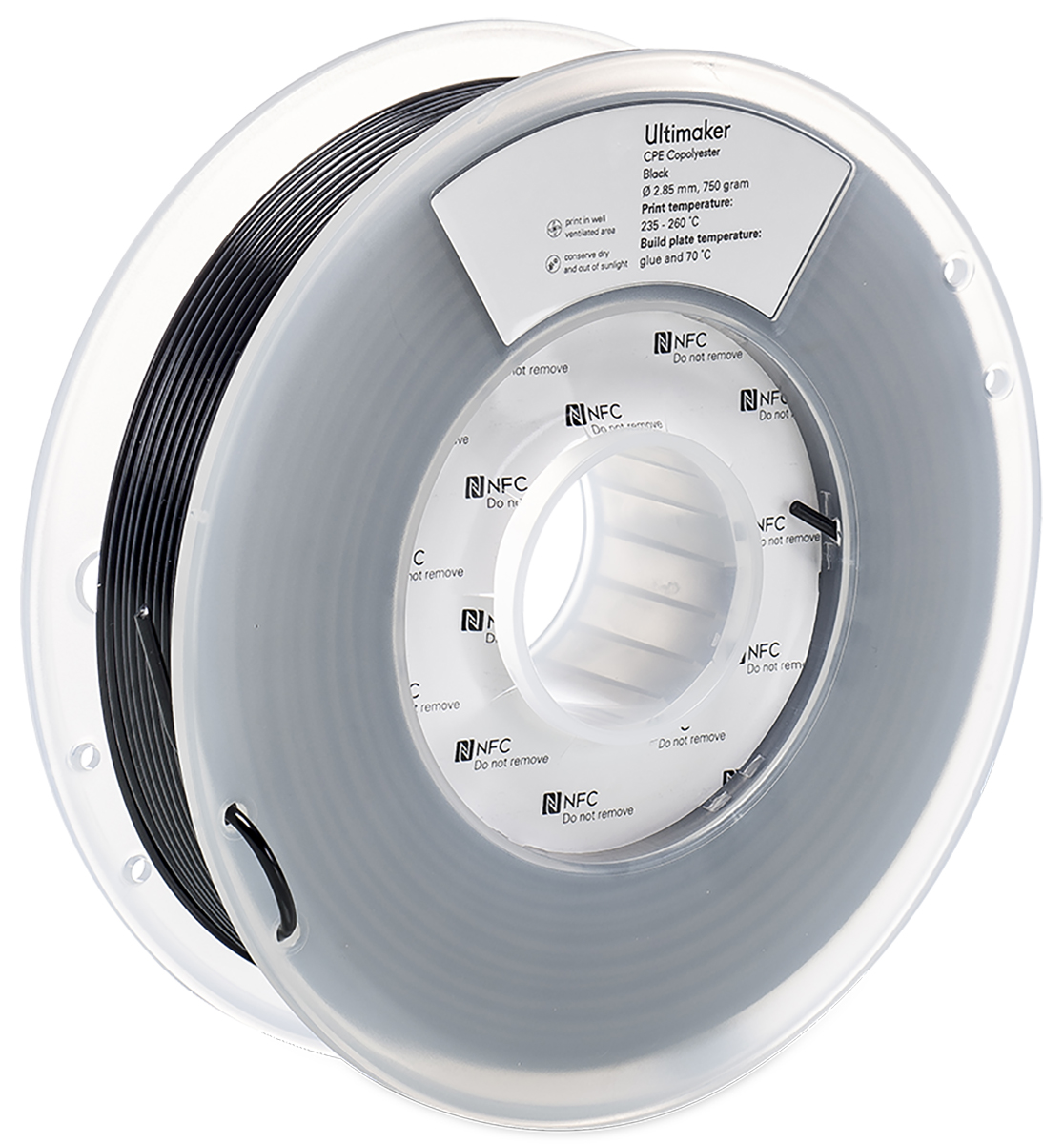 Ultimaker 2.85 mm Black CPE 3D Printer Filament, 750 g