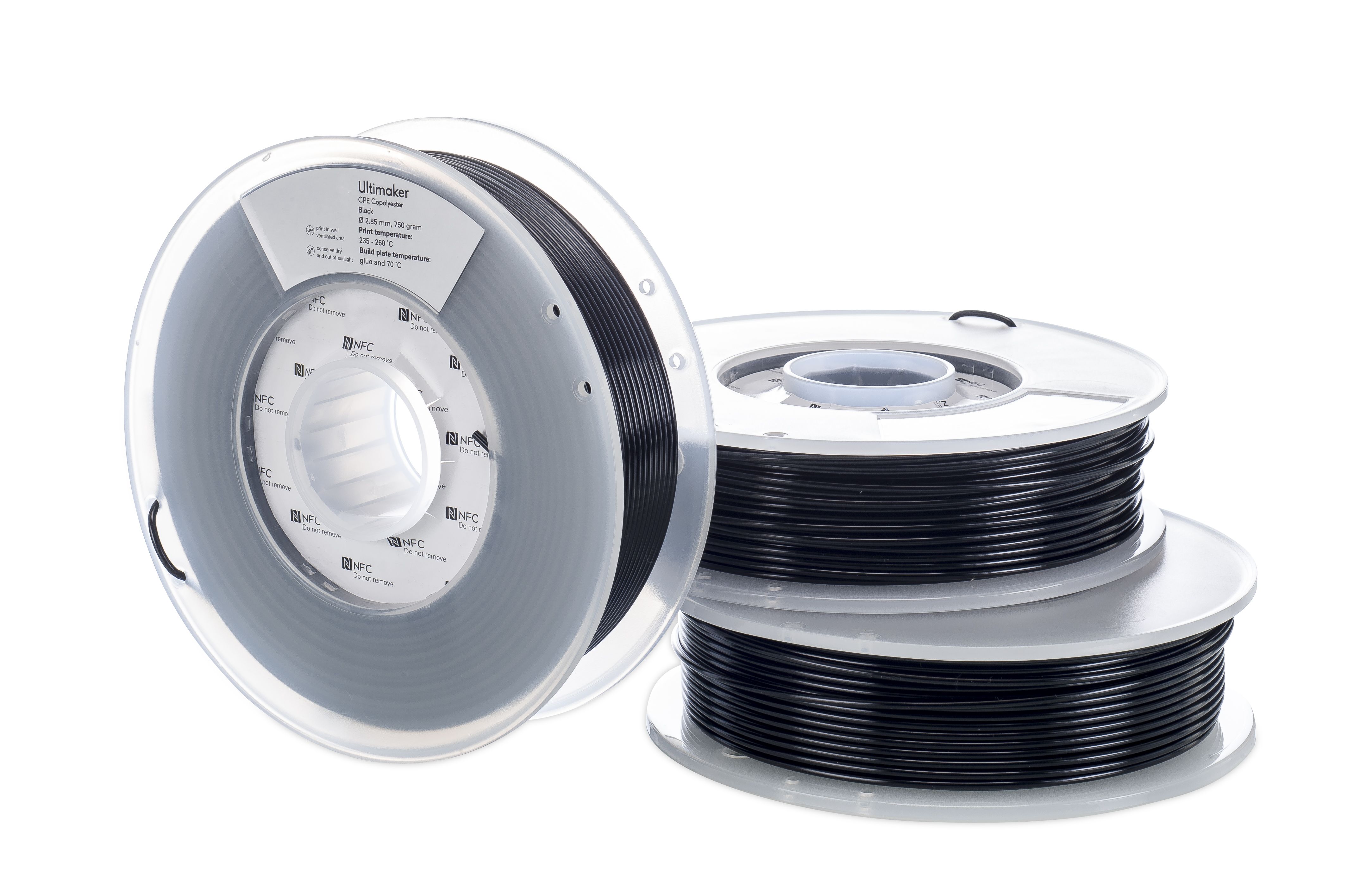 1631 Ultimaker 2.85 mm Black CPE 3D Printer Filament, 750 g