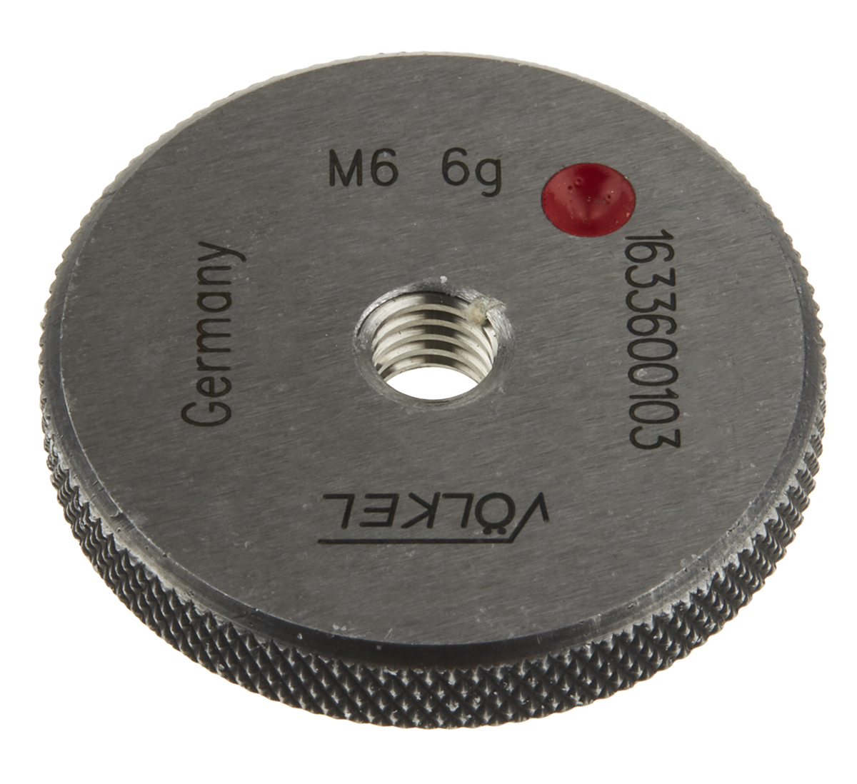 Volkel M6 x 1 Ring Ring Gauge, 1 mm Pitch Diameter