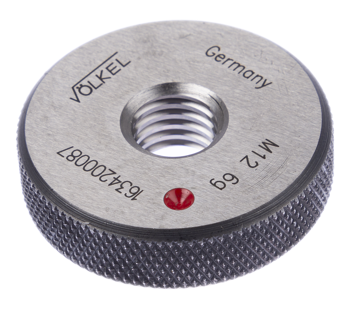 Volkel M12 x 1.75 Ring Ring Gauge, 1.75 mm Pitch Diameter