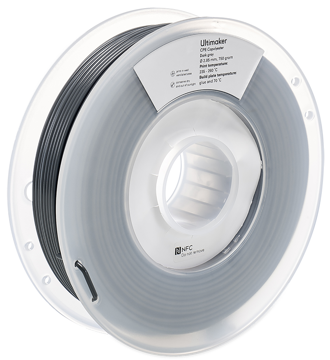 Ultimaker 2.85 mm Grey CPE 3D Printer Filament, 750 g