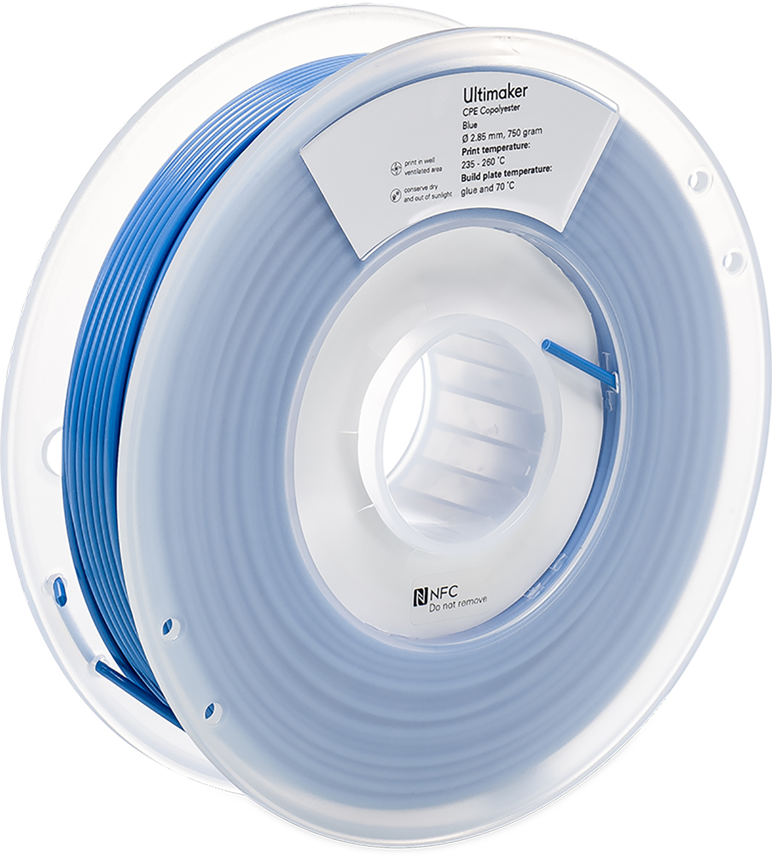 Ultimaker 2.85 mm Blue CPE 3D Printer Filament, 750 g