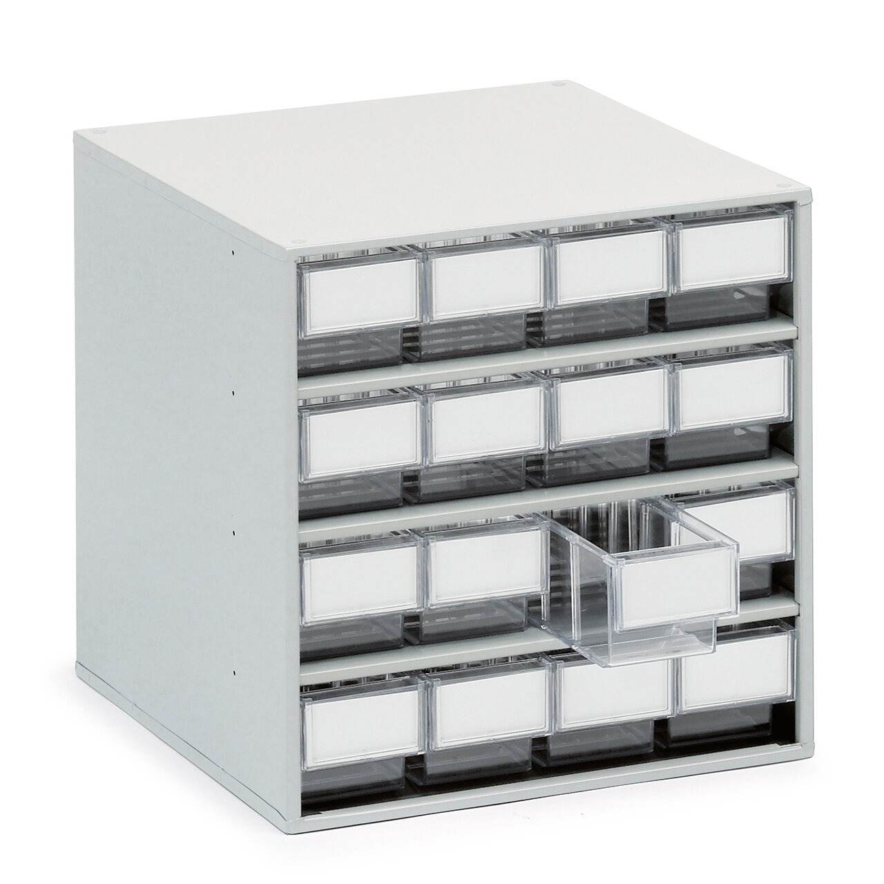 Treston Drawer Storage Unit 16, Plastic, 395 mm x 400mm x 400 mm, Clear