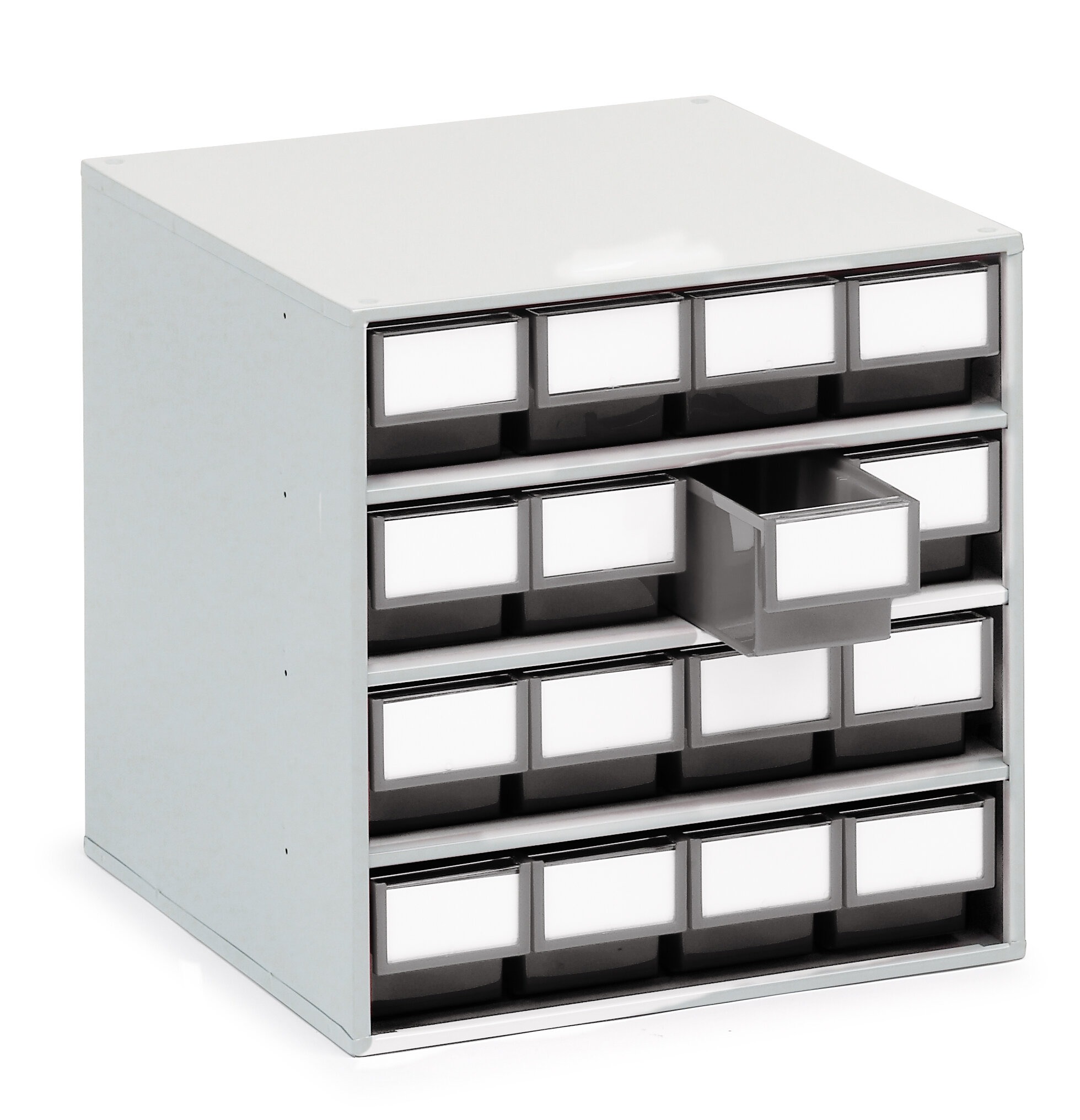 Treston Drawer Storage Unit 16, Plastic, 395 mm x 400mm x 400 mm, Grey