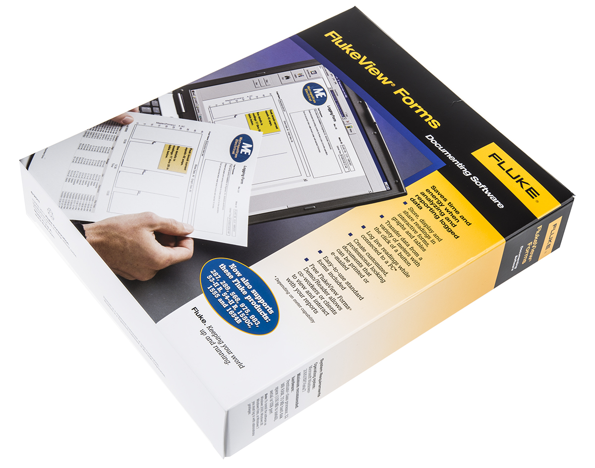 Fluke FlukeView Forms Multimeter Software for Use with 789 Series, 54II B Series, 53II B Series, 280 Series, 180 Series,