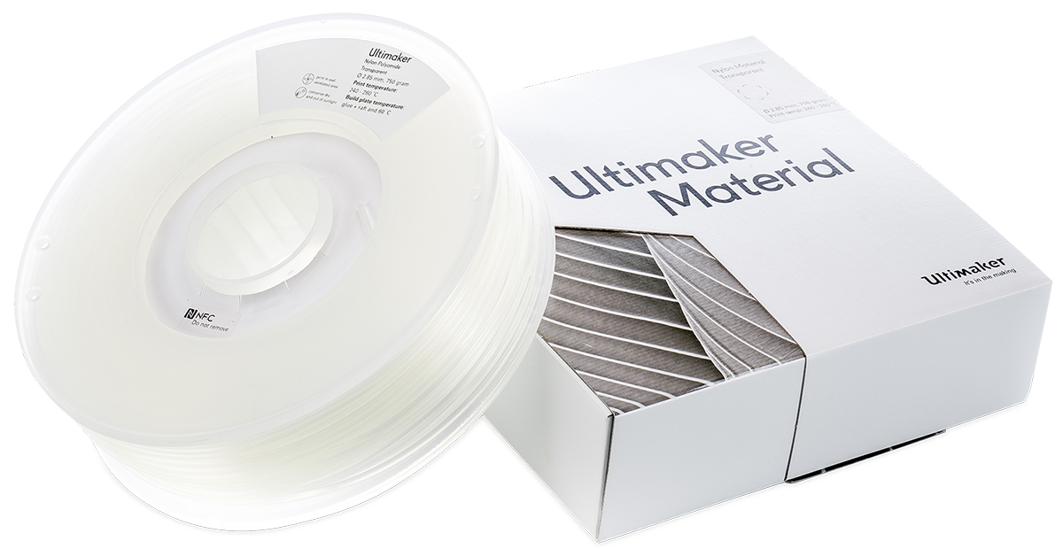 1647 Ultimaker 2.85 mm Transparent Polyamide 3D Printer Filament, 750 g
