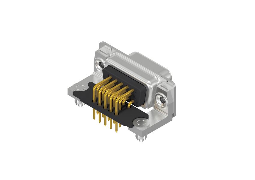CONEC 164A181 15 Way Angled Threaded Mount D-Sub Connector, with Plug Female