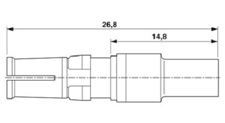 1655580 Phoenix Contact, VS-ST-KX-50-RG58 Series, Female Solder Cup D-Sub Connector Coaxial Contact, Gold Plated Socket 18 AWG