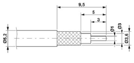 1655580 Phoenix Contact, VS-ST-KX-50-RG58 Series, Female Solder Cup D-Sub Connector Coaxial Contact, Gold Plated Socket 18 AWG
