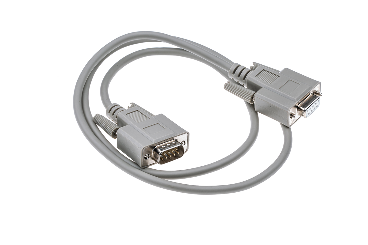 Phoenix Contact Male D-Sub 9-Pin to Female DB9 Serial Cable, 1 m Polyvinyl Chloride, VS-09-DSUB-20-LI-1.0 Series