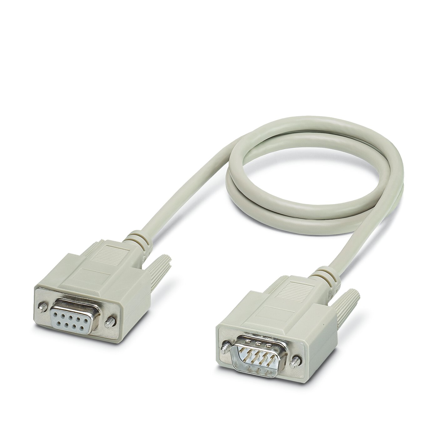 1656259 Phoenix Contact Male D-Sub 9-Pin to Female DB9 Serial Cable, 5 m Polyvinyl Chloride, VS-09-DSUB-20-LI-5.0 Series