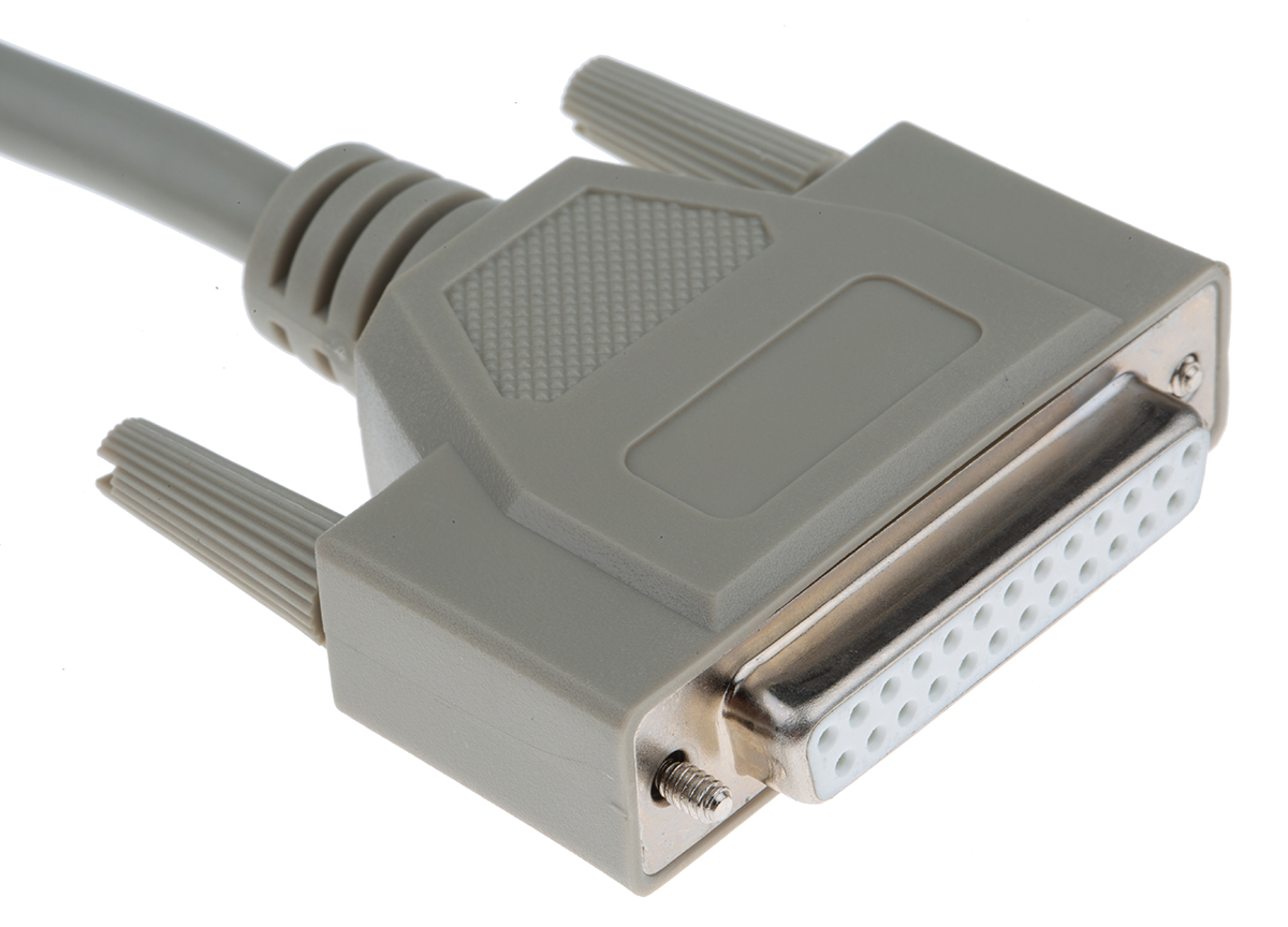 1656291 Phoenix Contact Male D-Sub 25-Pin to Female DB25 Serial Cable, 1 m Polyvinyl Chloride, VS-25-DSUB-20-LI-1.0 Series