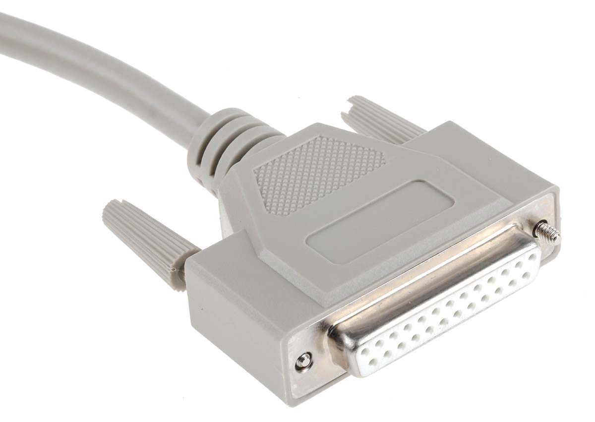 1656301 Phoenix Contact Male D-Sub 25-Pin to Female DB25 Serial Cable, 2 m Polyvinyl Chloride, VS-25-DSUB-20-LI-2.0 Series