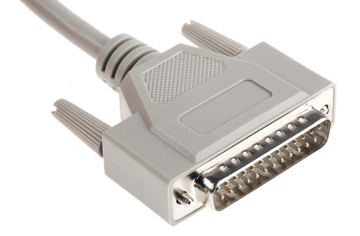 1656301 Phoenix Contact Male D-Sub 25-Pin to Female DB25 Serial Cable, 2 m Polyvinyl Chloride, VS-25-DSUB-20-LI-2.0 Series
