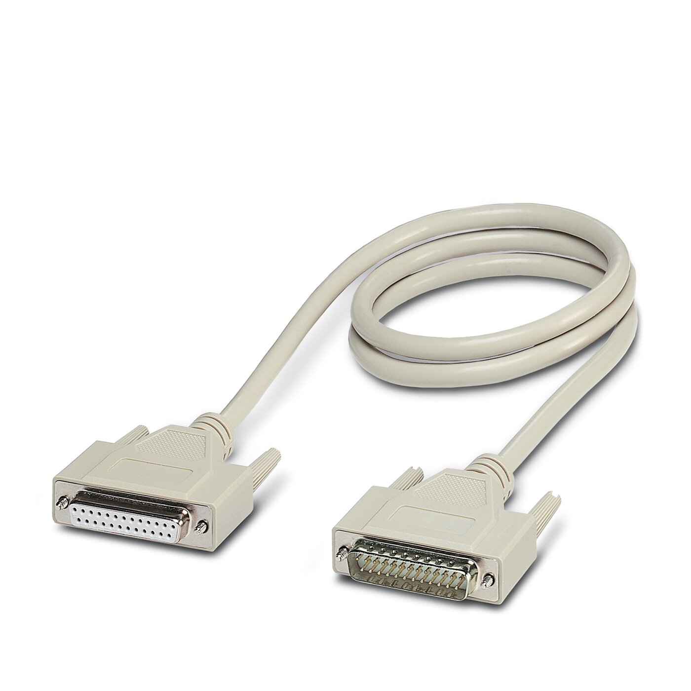 1656301 Phoenix Contact Male D-Sub 25-Pin to Female DB25 Serial Cable, 2 m Polyvinyl Chloride, VS-25-DSUB-20-LI-2.0 Series