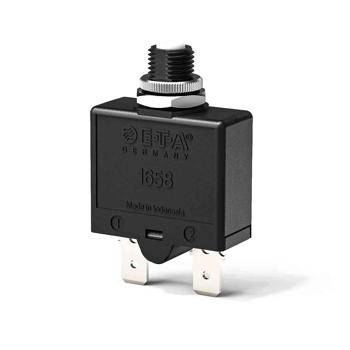ETA Thermal Overcurrent Circuit Breakers 1658 Thermal Circuit Breaker - 1-Pole, Panel, 16A Current Rating, 16 A, 250V