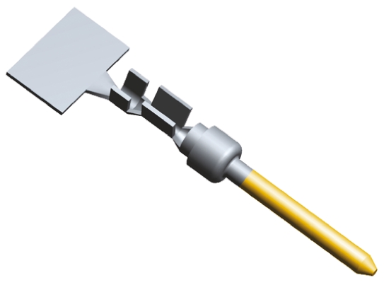 TE Connectivity, AMPLIMITE HDP-20 Series, size 20 Male Crimp D-Sub Connector Contact, Gold over Nickel Pin 22 AWG