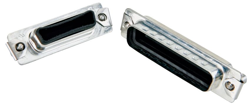 CONEC 165X1 Series ABS Horizontal D-Sub Backshell, 9 Way