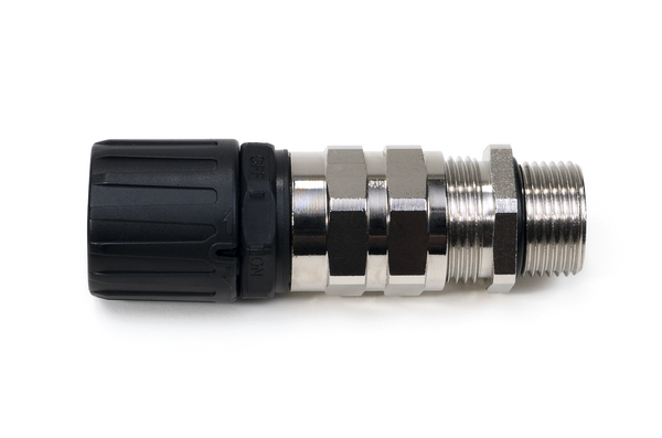 HellermannTyton HG16-SCG Series Black Polyamide 66 Cable Gland, M16 Thread, 4.5 mm min., 10 mm max., IP66