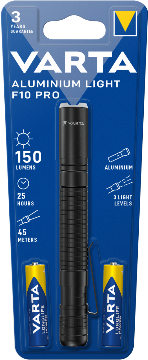 16606101421 Varta LED LED Flashlight Cool White 150 lm, 133 mm