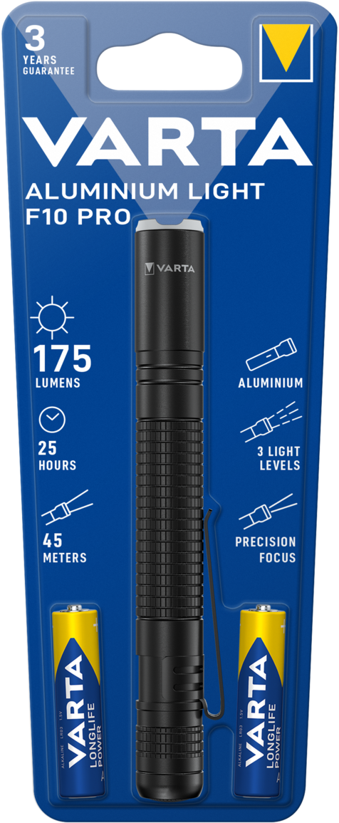 16606101421 Varta LED LED Flashlight Cool White 150 lm, 133 mm