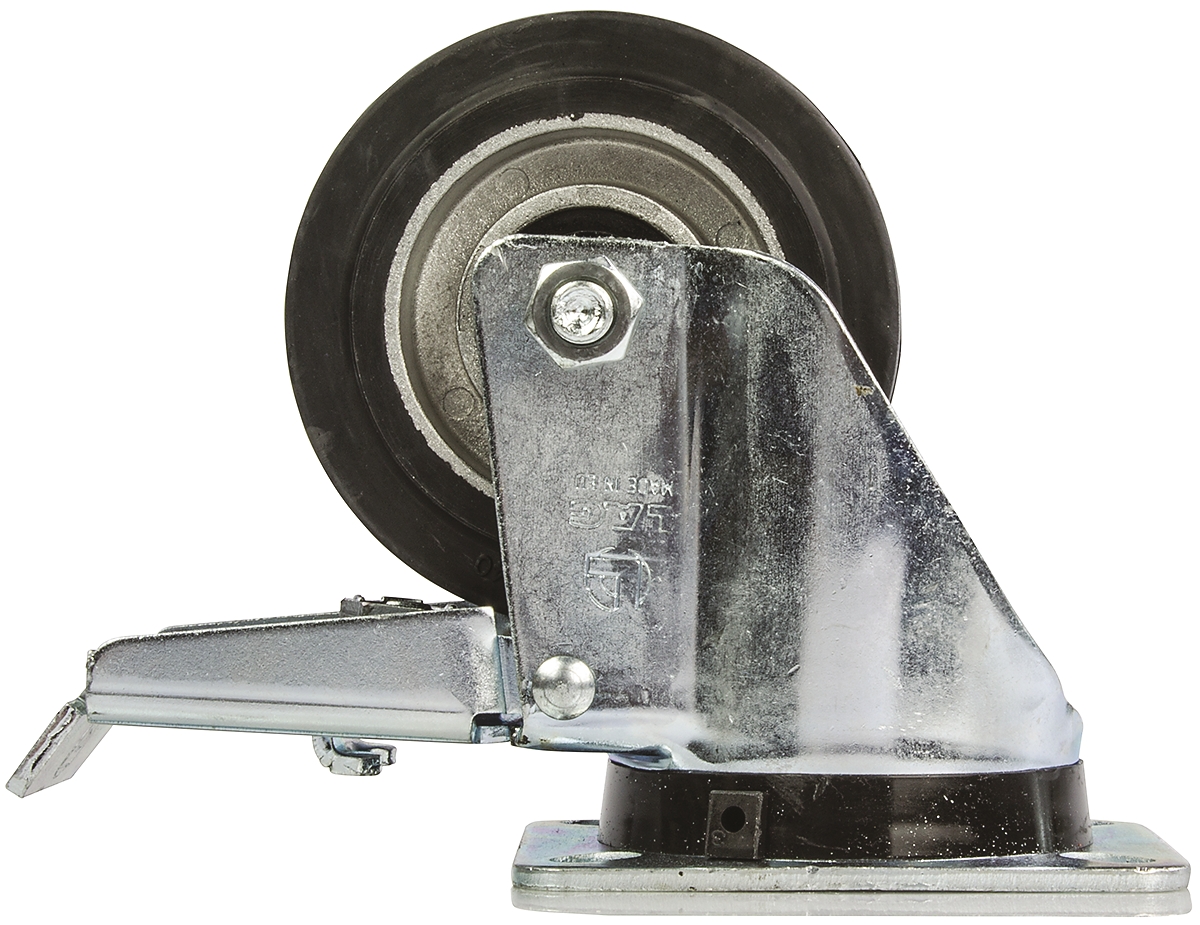 16628-fr LAG Braked Swivel Castor, 150 kg Capacity, 100 mm Wheel