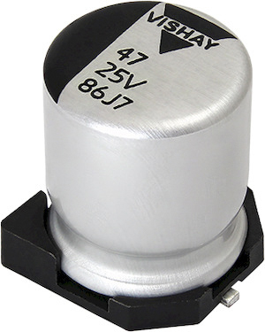 Vishay 100μF Surface Mount Polymer Capacitor, 35V dc