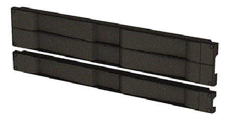 nVent SCHROFF Black Plastic Front Panel, 1 U