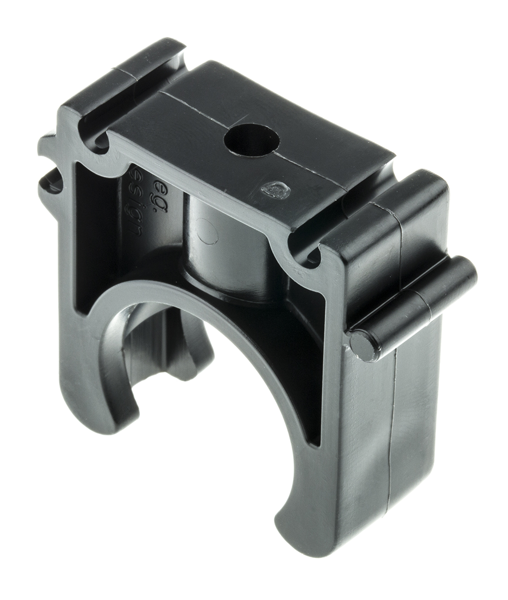 167061037 Georg Fischer Galvanised Polypropylene Black Pipe Clamp, 0.24 in