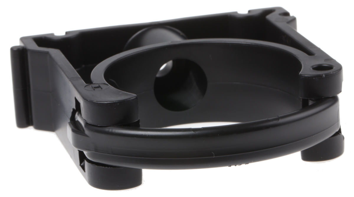 167061090 Georg Fischer Galvanised Polypropylene Black Saddle Clamp, 7 mm