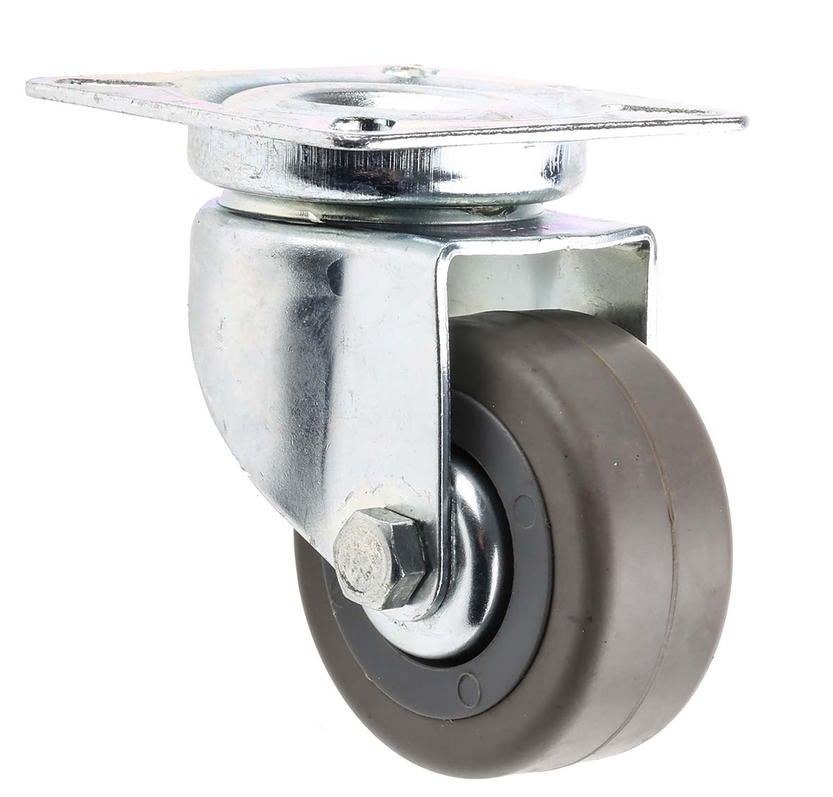 Tente Swivel Castor, 55 kg Capacity, 50 mm Wheel, Rubber