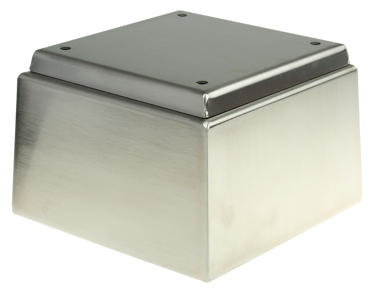 Rittal HD Series Stainless Steel Terminal Box, IP66, IPX9, 150 mm x 150 mm x 120 mm