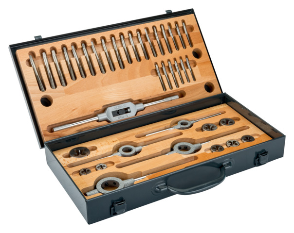 Bahco 37-Piece Tap & Die Set, M5 - M12 Taps, 20 mm - 38 mm Dies