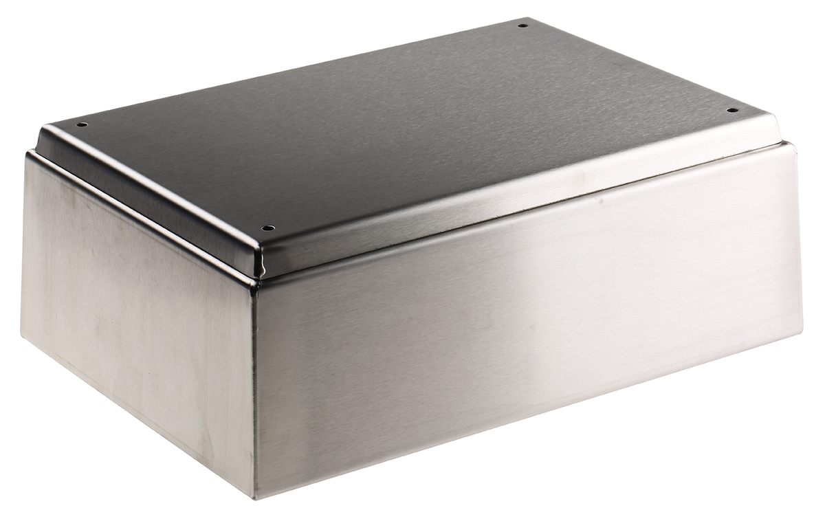1674600 Rittal HD Series Stainless Steel Terminal Box, IP66, IPX9, 200 mm x 200 mm x 120 mm
