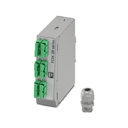 Phoenix Contact 3 Port SC, Duplex Fibre Optic Patch Panel With 6 Ports Populated 130 mm
