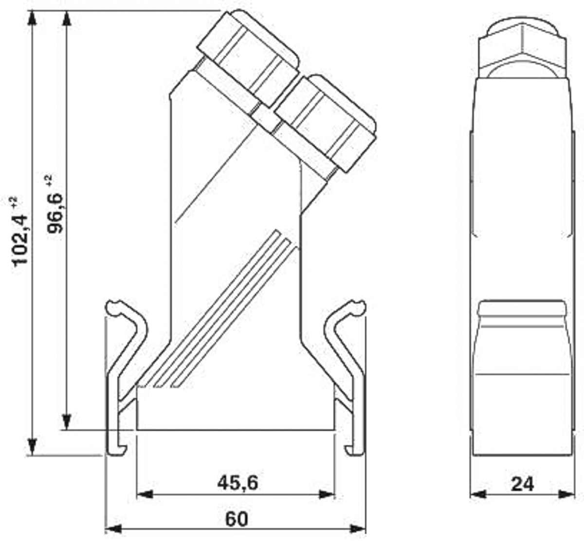 1688353 Phoenix Contact 168 Series Polyamide Straight D-Sub Backshell, 9 Way