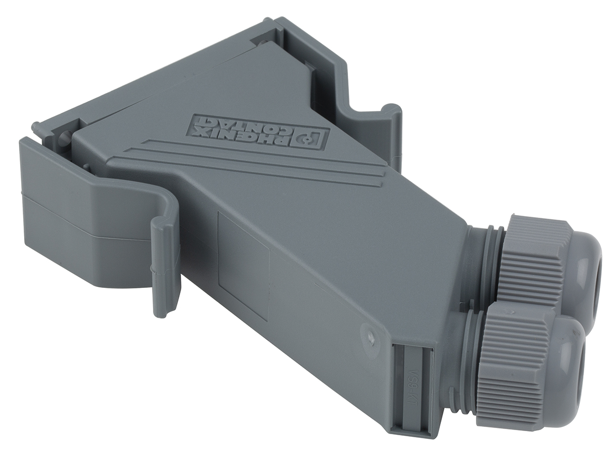 1689145 Phoenix Contact VS-09-SET-STD Series Polyamide 45° D-Sub Backshell, 9 Way