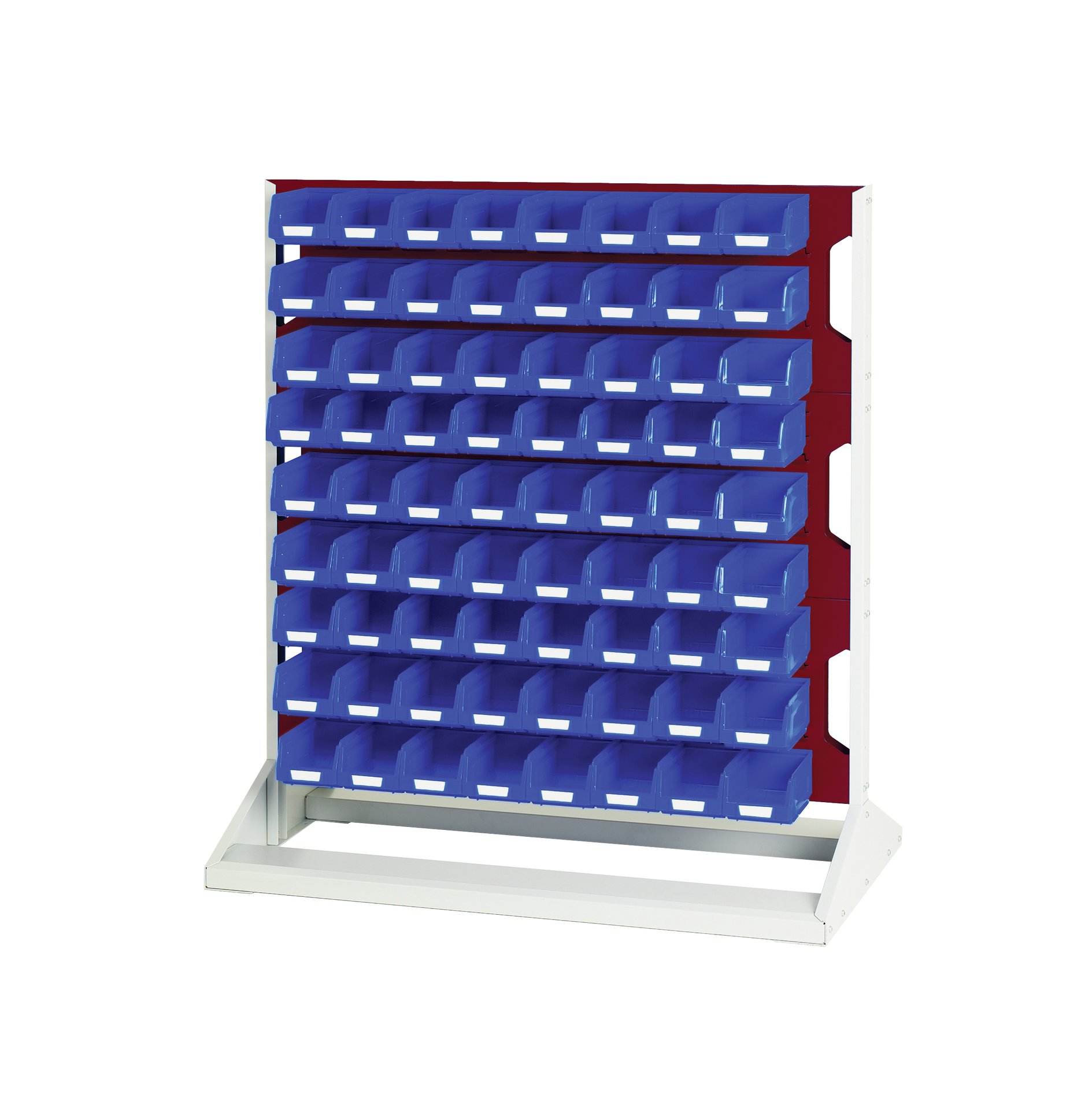 Bott Steel Louvre Panel Storage Unit, 550 mm x 1000 mm x 1125 mm, Red