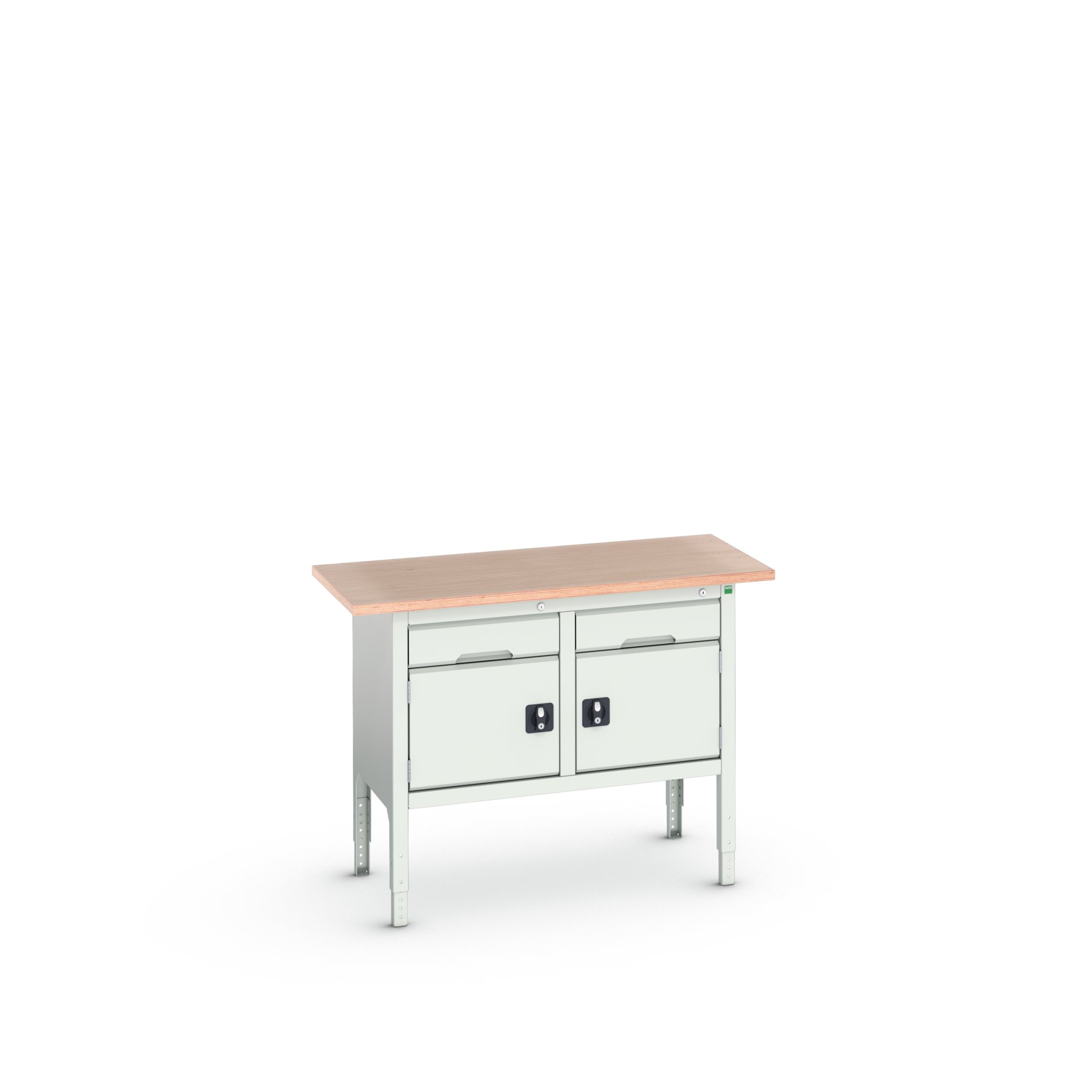 Bott Steel Workbench, 75kg Max Load Adjustable Height, 930 mm x 600mm x 1250 mm